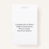 Logo-Mitarbeiter-ID für Square- oder Circle Style- Ausweis (Rückseite)