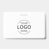 Logo "Mitarbeiter-ID Unternehmen" schwarz & weiß Ausweis (Rückseite)