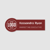 Logo-Mitarbeiter-Magnet- oder Namensschild (Vorderseite)