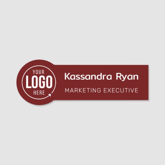 Logo-Mitarbeiter-Magnet- oder Namensschild (Vorderseite)