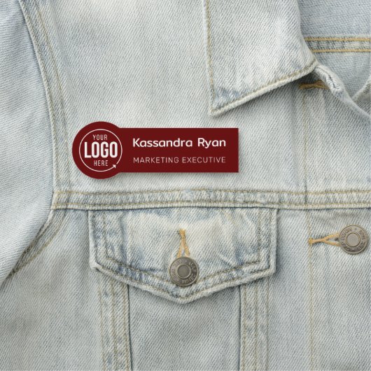 Logo-Mitarbeiter-Magnet- oder Namensschild (Beispiel)