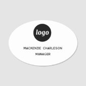 Logo-Mitarbeiter-Magnet- oder Namensschild (Vorderseite)