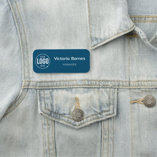 Logo-Mitarbeiter-Magnet- oder Namensschild (Beispiel)