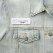 Logo Mitarbeiter Namensschild Magnetisch oder mit  (Beispiel)