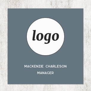 Logo Mitarbeiter Personal Anthrazitgrau Magnetisch Namensschild
