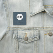 Logo Mitarbeiter Personal Anthrazitgrau Magnetisch Namensschild (Beispiel)