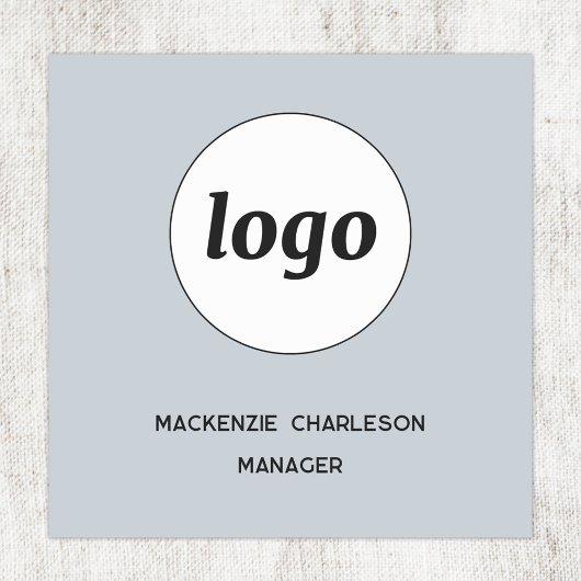 Logo Mitarbeiter Personal Hellblau Magnetisch oder Namensschild