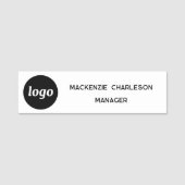 Logo Mitarbeiter Personal Magnet- oder Ansteckname Namensschild (Vorderseite)
