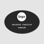 Logo Mitarbeiter Personal Magnet- oder Ansteckname Namensschild (Vorderseite)
