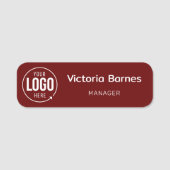 Logo Mitarbeiter Personal Magnet- oder Ansteckname Namensschild (Vorderseite)