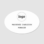 Logo Mitarbeiter Personal Magnet- oder Ansteckname Namensschild (Vorderseite)