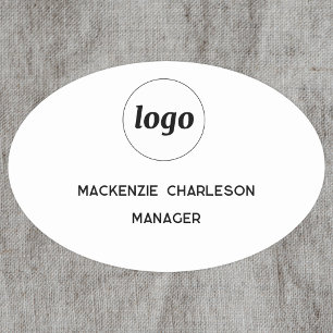 Logo Mitarbeiter Personal Magnet- oder Ansteckname Namensschild