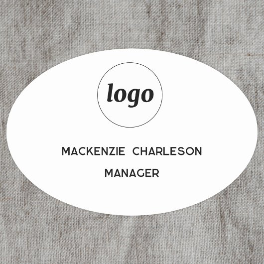 Logo Mitarbeiter Personal Magnet- oder Ansteckname Namensschild