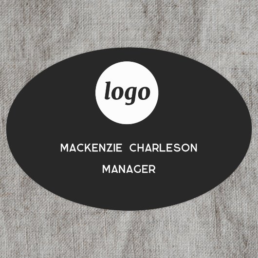 Logo Mitarbeiter Personal Magnet- oder Ansteckname Namensschild