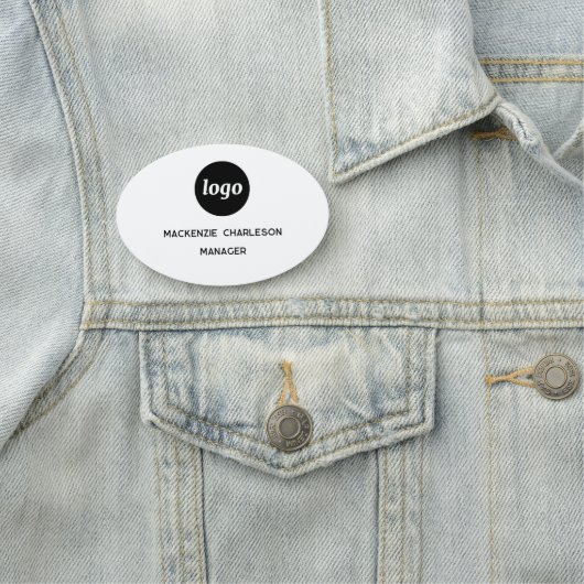 Logo Mitarbeiter Personal Magnetisch oder Steck Na Namensschild (Beispiel)
