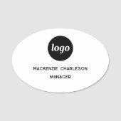 Logo Mitarbeiter Personal Magnetisch oder Steck Na Namensschild (Vorderseite)