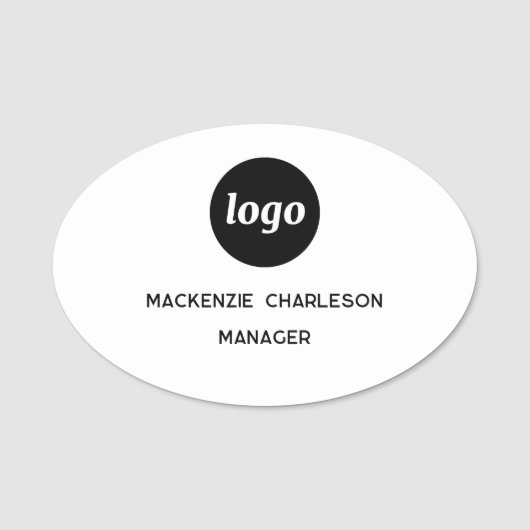 Logo Mitarbeiter Personal Magnetisch oder Steck Na Namensschild (Vorderseite)
