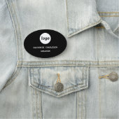 Logo Mitarbeiter Personal Magnetisch oder Steck Na Namensschild (Beispiel)