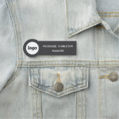 Logo Mitarbeiter Personal Magnetisch oder Steckbar Namensschild (Beispiel)