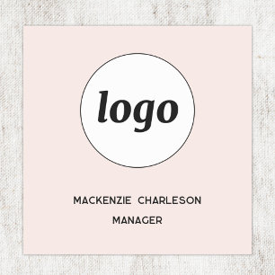 Logo Mitarbeiter Personal Rosa Magnetisch oder mit Namensschild