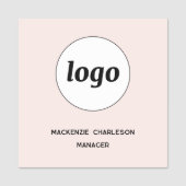 Logo Mitarbeiter Personal Rosa Magnetisch oder mit Namensschild (Vorderseite)