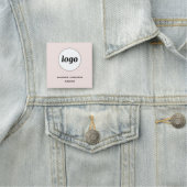 Logo Mitarbeiter Personal Rosa Magnetisch oder mit Namensschild (Beispiel)