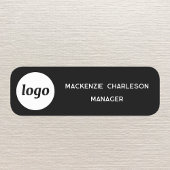 Logo Mitarbeiter Personal Schwarz Magnetisch oder Namensschild
