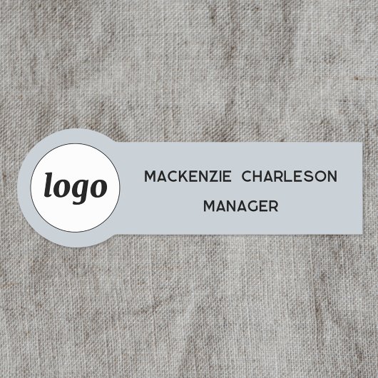 Logo Mitarbeiter Powder Blue Business Namensschild