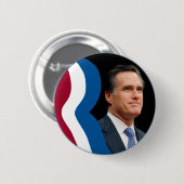 Logo Mitt Romneys "R" (Kreis - Porträt) Button (Vorne & Hinten)