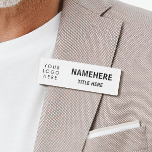 Logo Modern Big Schriftartes Einfach White Magnet  Namenschild