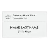 Logo Modern Einfache Minimalistische Großschrift Namenschild (Vorderseite)