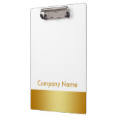 Logo Modern Elegant Gold Faux Foil Company Klemmbrett (Links)