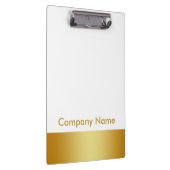 Logo Modern Elegant Gold Faux Foil Company Klemmbrett (Rechts)
