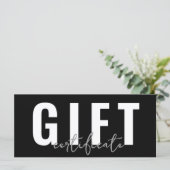 Logo Modern Script Geschenkgutschein (Stehend Vorderseite)