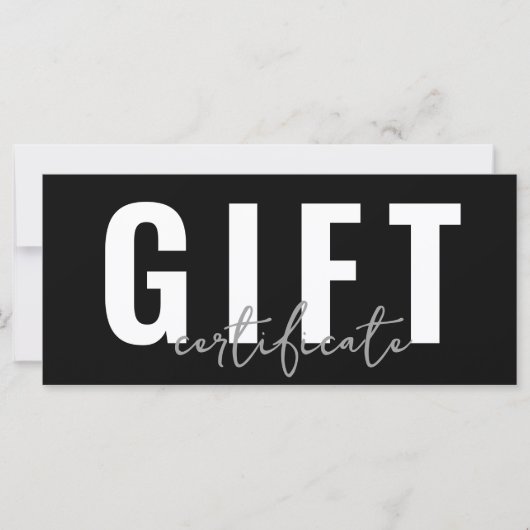 Logo Modern Script Geschenkgutschein (Vorderseite)