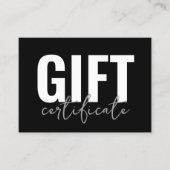 Logo Modern Script Geschenkgutschein Visitenkarte (Vorderseite)