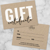 Logo Modern Script Geschenkgutschein Visitenkarte