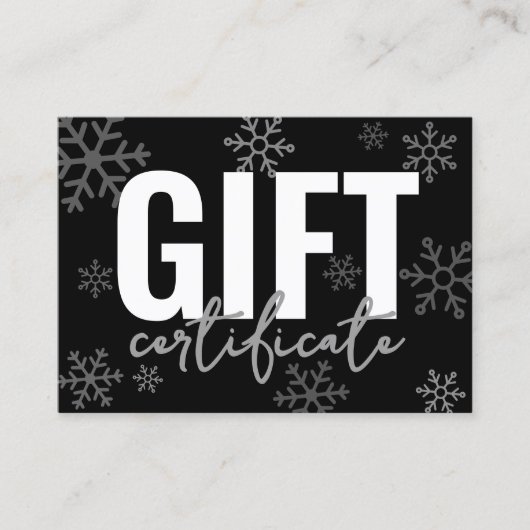 Logo Modern Script Geschenkgutschein Visitenkarte (Vorderseite)