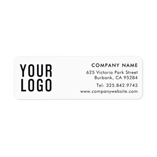 Logo Modern Simple Business Return Address Label (Vorne)