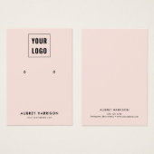 Logo Modern Simple Earring Display (Vorne & Hinten)