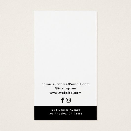 Logo Modern Simple Juwelier Earring Display Card (Rückseite)