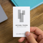 Logo "Moderne architektonische Blöcke grau/weiß" Visitenkarte