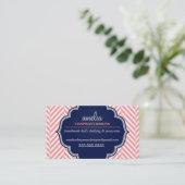 LOGO Moderne Korallenmauermappe Abzeichen Marine Visitenkarte (Stehend Vorderseite)