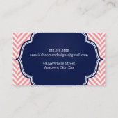 LOGO Moderne Korallenmauermappe Abzeichen Marine Visitenkarte (Rückseite)