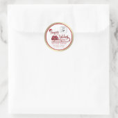 Logo Moderne Typografie Lodge Happy Holidays Runder Aufkleber (Tasche)