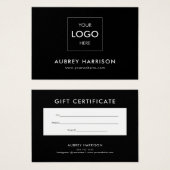 Logo Modernes Berufliches Geschenkzertifikat (Vorne & Hinten)