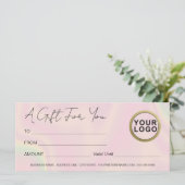 Logo Modernes, elegantes Holografisches Geschenkgu (Stehend Vorderseite)