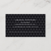 LOGO Modernes Geo Muster Goldfolie Emblem Oktagon Visitenkarte (Rückseite)