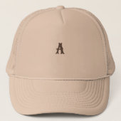 Logo Monogram A Initial Letter Print Trucker Hat Truckerkappe (Vorderseite)