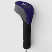 Logo-Monogramm für coole Golfer Blau Golf Headcover (angewinkelt)